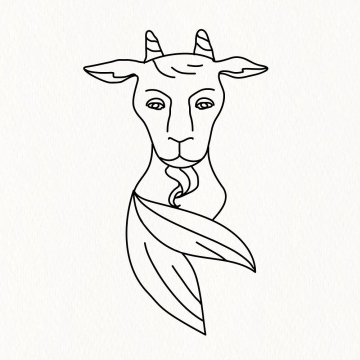 Free: Capricorn animal horoscope doodle line | Free Vector Illustration -  rawpixel 