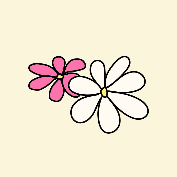 sticker,flowers,plant,pink,botanical,nature,illustration,collage element,plant illustration,doodle,white,nature illustrations,rawpixel