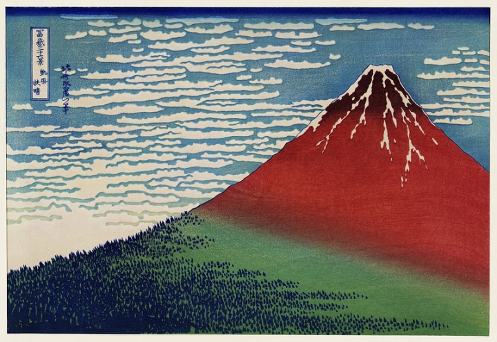 katsushika,katsushika hokusai,hokusai,japan,japanese art,japanese,mountain,volcano,fuji,painting,retro,public domain,rawpixel