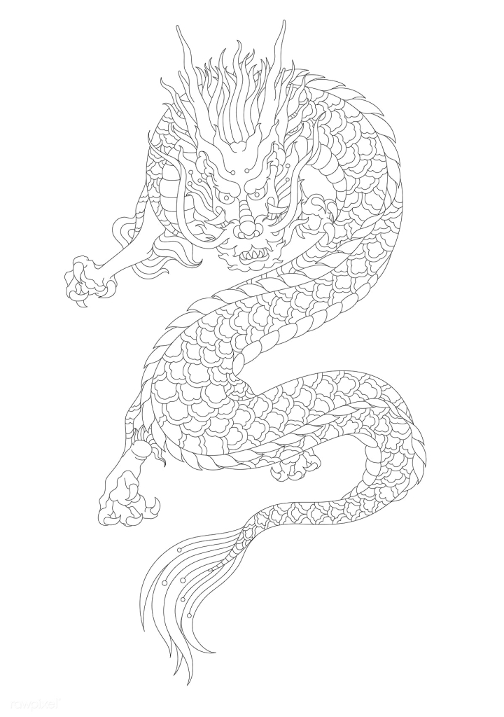 Japanese dragon art Black and White Stock Photos & Images - Alamy