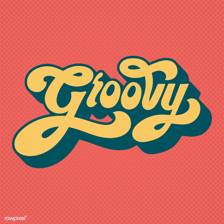 Groove motivational word typography design