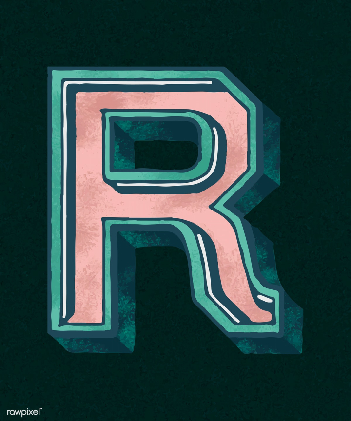 Free: Capital letter R vintage typography style | Free stock vector ...