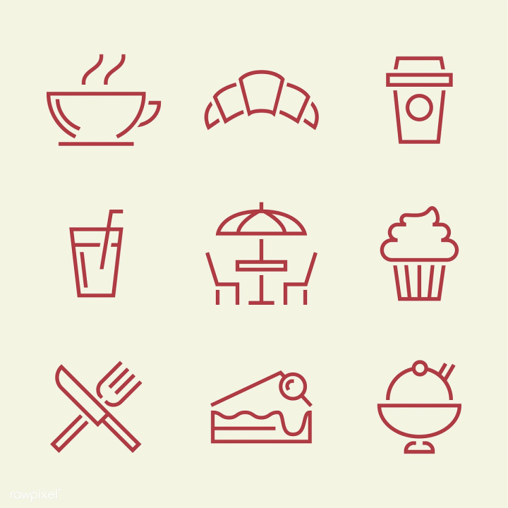 ice cream,restaurant,beverage,bingsu,bistro,cafe,cake,coffee,collection,compilation,contemporary,cream,cream background,croissant,dessert,dinner,drinks,eatery,eating,f&b,food,food and beverage,fork,free,graphic,icon,illustration,knife,logo,lunch,menu,mixed,modern,red,serving,set,simple,simplicity,snacks,sweets,symbol,takeaway,tea,variety,various,vector