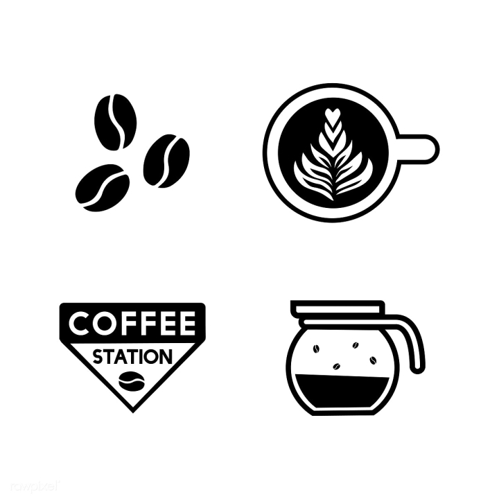 Set of Vector Coffee Elements and Coffee Accessories Illustration