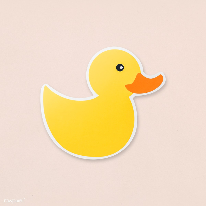 Free: Yellow rubber duck bath toy icon