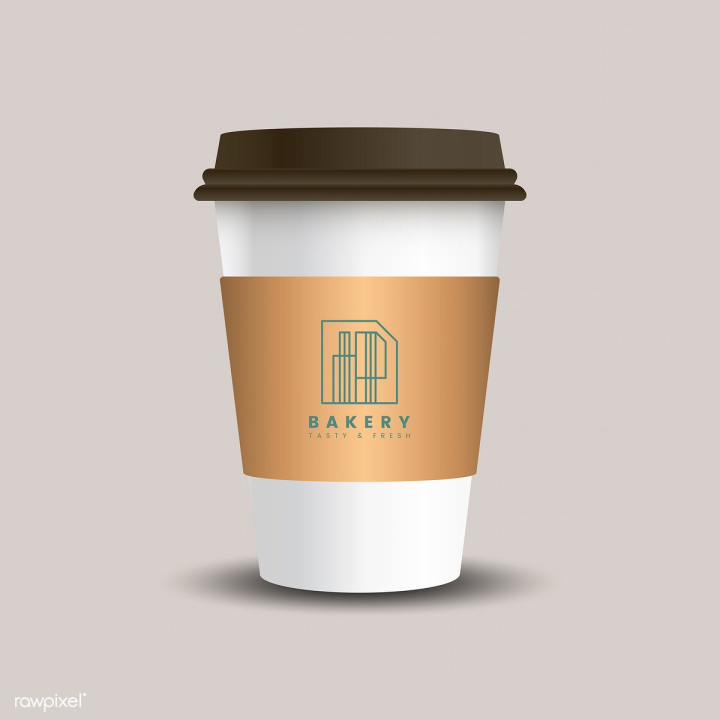 Coffee cup holder paper design beverage drink Vector Image