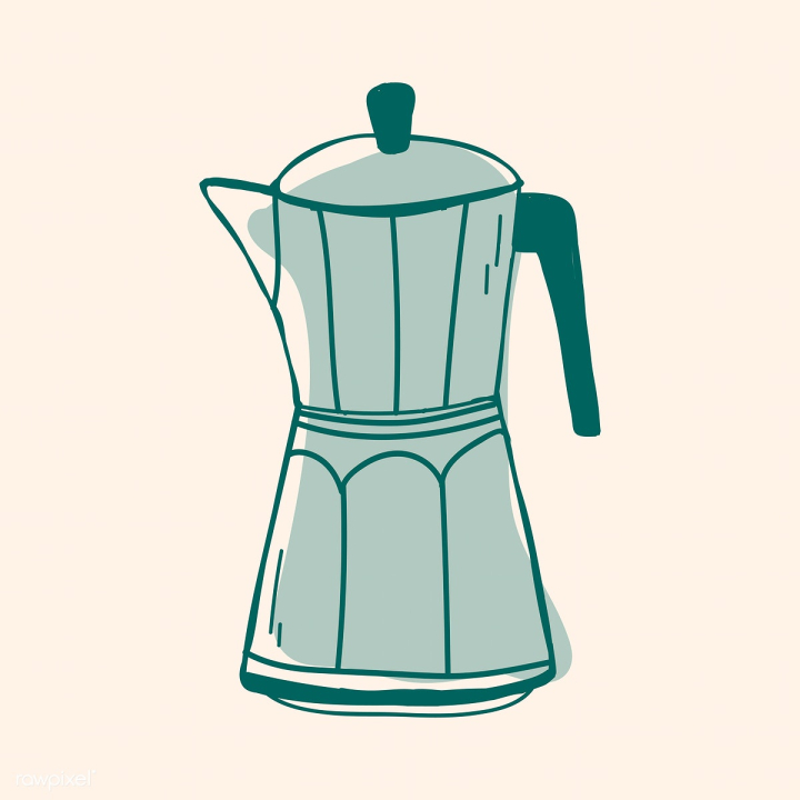 Moka Pot Coffee Maker Electric Espresso Stock Vector (Royalty Free