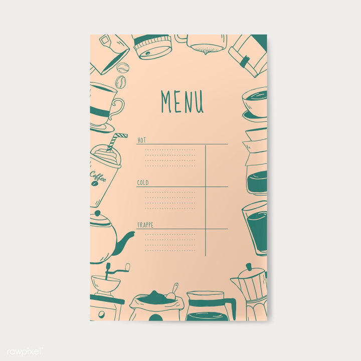 Free: Coffee shop and cafe menu vector | Free stock vector - 520775 -  