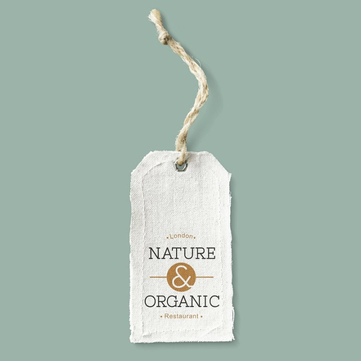 Free: Natural cotton cloth label mockup
