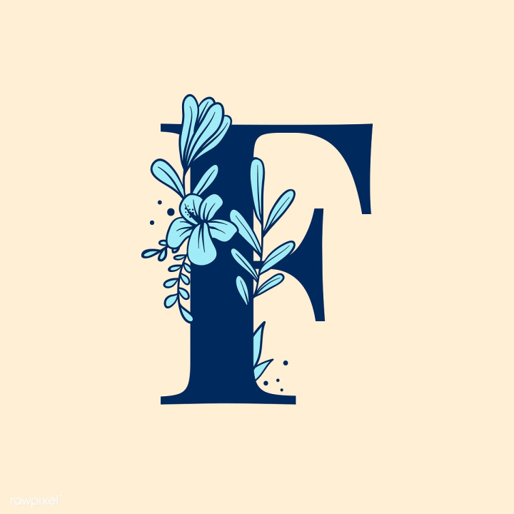alphabet,beige,blue,bold,botanical,capital f,capital letter,decorated,design,english,f,flora,floral,flower,font,graphic,growing,illustrated,illustration,leaves,letter,letter f,navy,navy blue,romantic,style,the alphabet,typeface,typographic,typography,vector,writing,yellow,yellow background