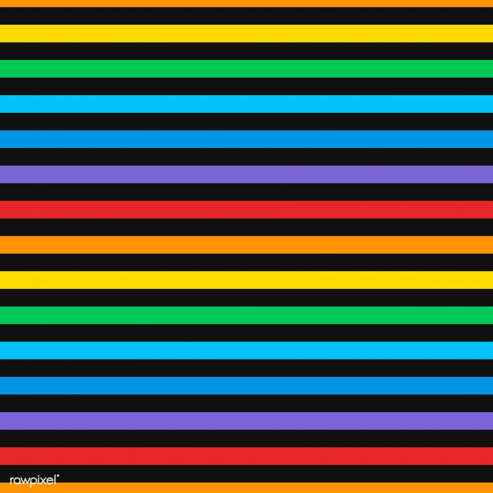 Horizontal rainbow colored stripes - graphic Vector Image