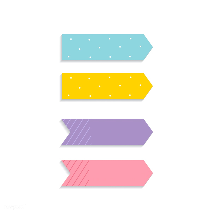 Post it notes icons vector set Stock Vector