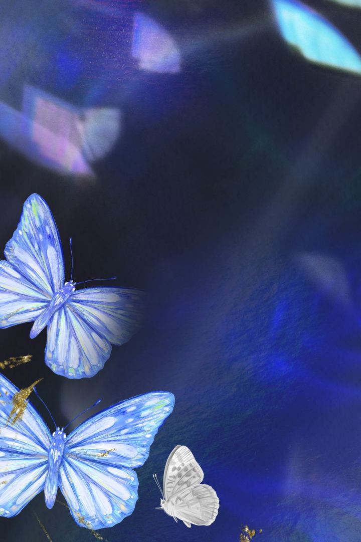 Free: Dark background, aesthetic blue butterfly | Free Photo ...