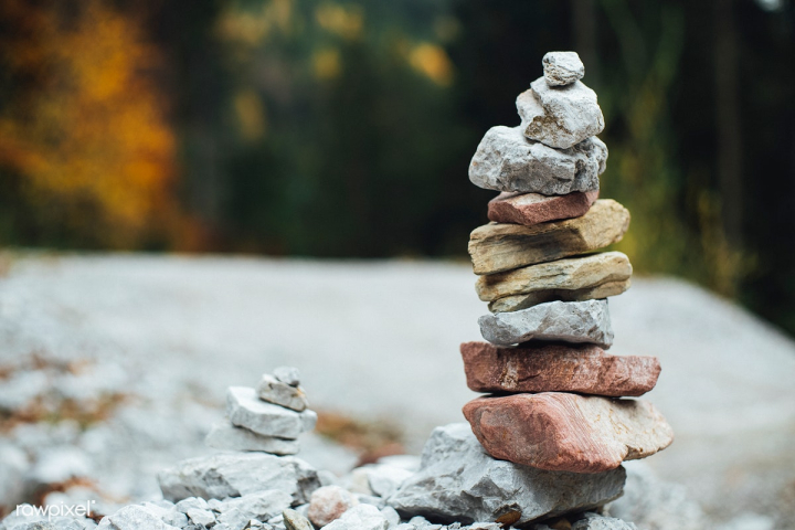 Stack of flat rocks image - Free stock photo - Public Domain photo