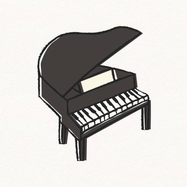 Sticker grand piano 