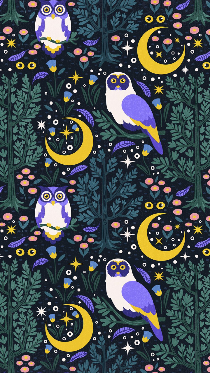 Free: Owl pattern mobile wallpaper, cute | Free Photo Illustration -  rawpixel 