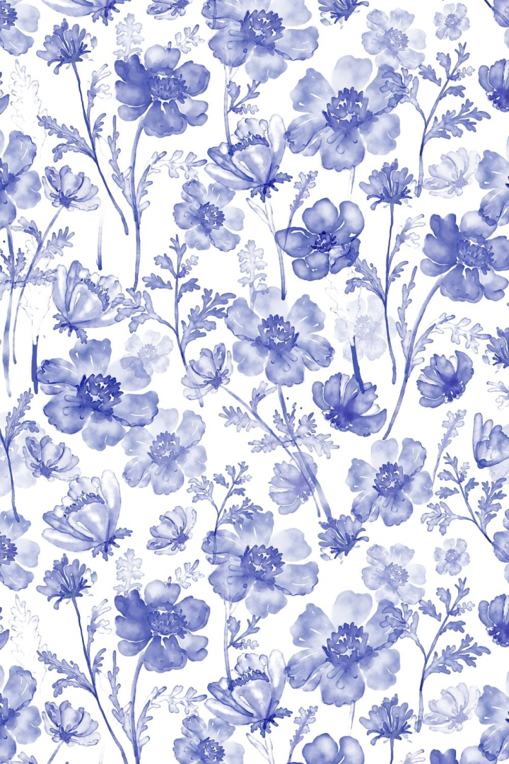 Free: Floral background, aesthetic watercolor blue | Free Photo  Illustration - rawpixel 