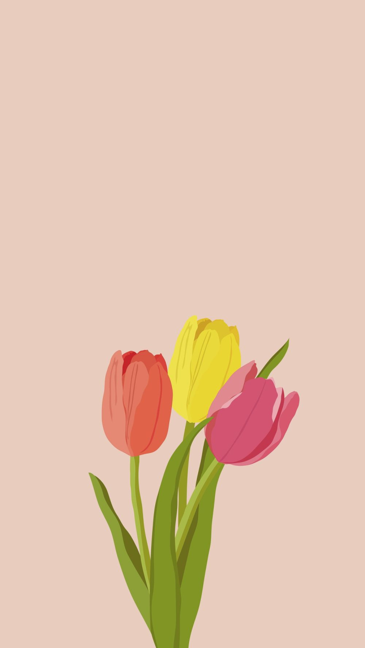 Free: Colorful tulips iPhone wallpaper, pink | Free Photo Illustration -  rawpixel 