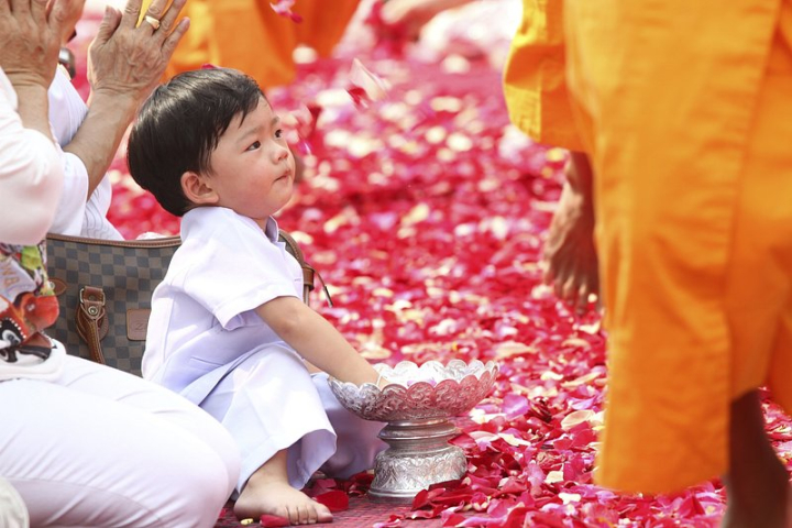 thailand,flower,buddhism,person photo,thailand children,thai,temple,thai temple,asia,belief,buddhist,cc0,rawpixel