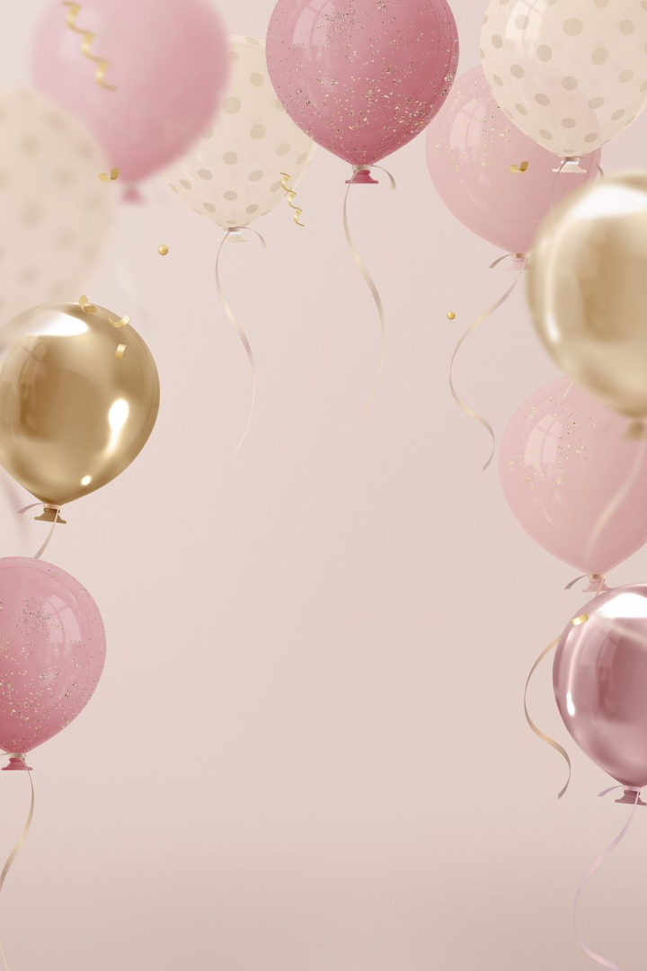 background,aesthetic backgrounds,frame,balloon,golden,pink,birthday,birthday backgrounds,sparkle,glitter,pink backgrounds,text space,rawpixel