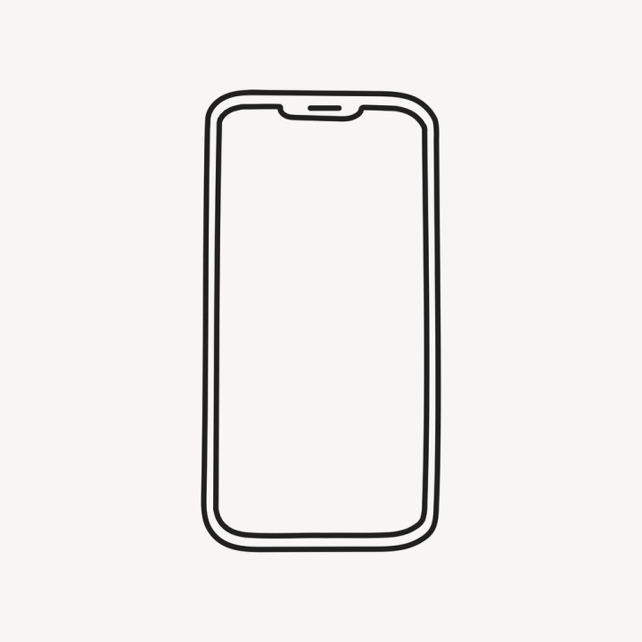 sticker,phone,black,technology,illustration,line art,cute,collage element,doodle,black and white,mobile phone,smartphone,rawpixel