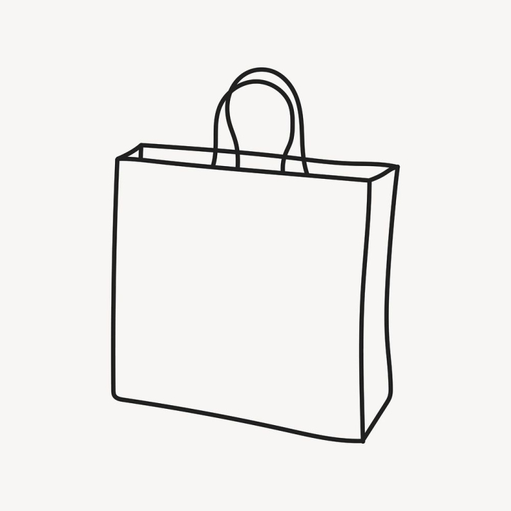 Free Shopping Bags Clipart Black And White, Download Free Shopping