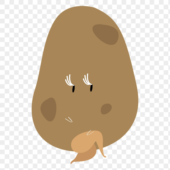 Cute Potato PNG Transparent Images Free Download, Vector Files