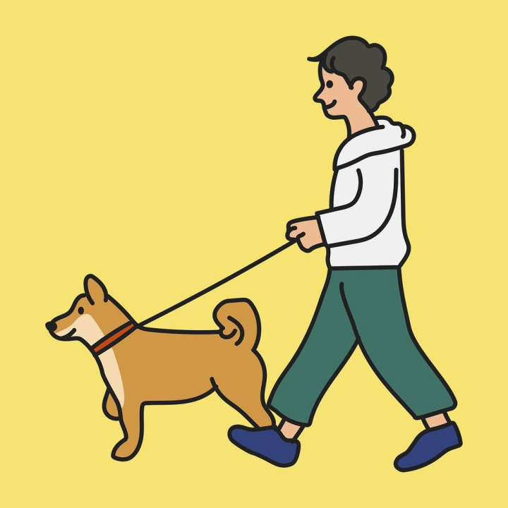 Free: Man walking dog sticker, hobby | Free PSD Illustration - rawpixel -  