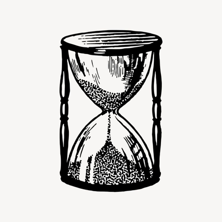 vintage,public domain,art,vintage illustrations,vector,free,black and white,time,drawing,clock,hourglass,ink,rawpixel
