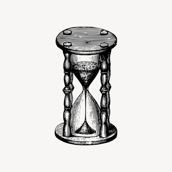 vintage,public domain,art,vintage illustrations,vector,free,black and white,time,drawing,clock,hourglass,ink,rawpixel