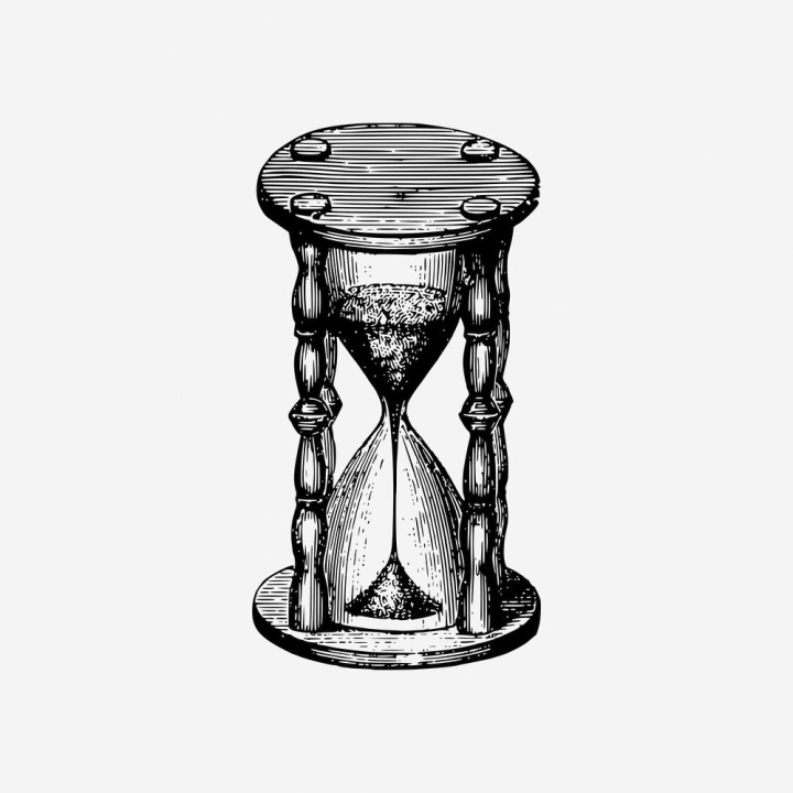 vintage,public domain,art,vintage illustrations,free,black and white,time,drawing,clock,hourglass,ink,graphic,rawpixel