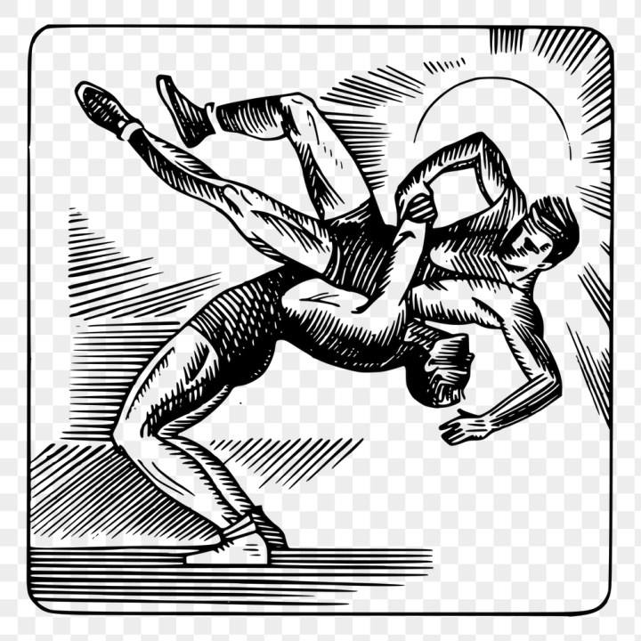 Vector Black and White Freestyle Wrestling Illustration Freestyle Wrestling  Vector Sketch Illustration Stock Illustration  Illustration of artwork  hand 195691430