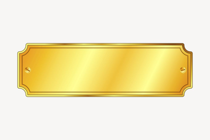 gold plaque clipart free