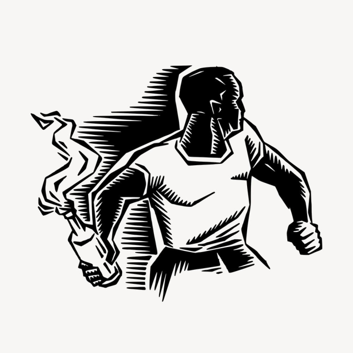 public domain,black,people,illustrations,fire,vector,free,man,black and white,graphic,design,silhouette,rawpixel