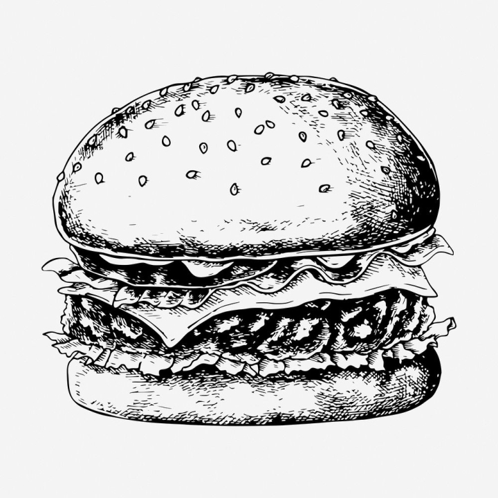 Free: Hamburger hand drawn illustration. Free | Free Photo - rawpixel ...