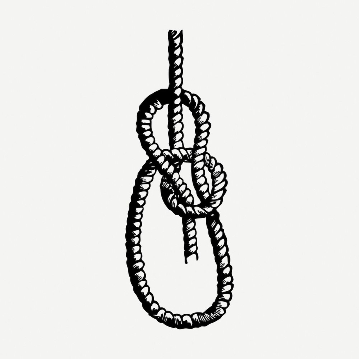 Free: Bowline knot drawing clipart, rope