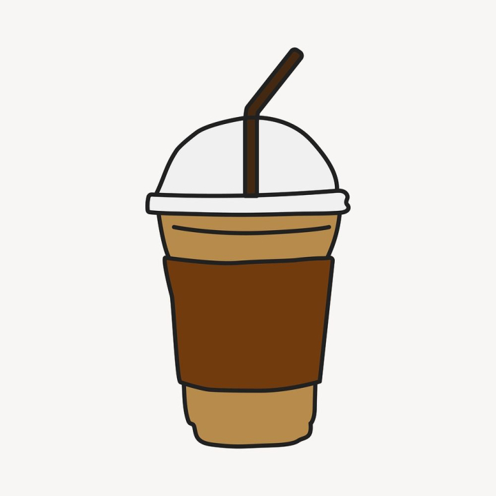 Coffee cup with brown lid Royalty Free Vector Image