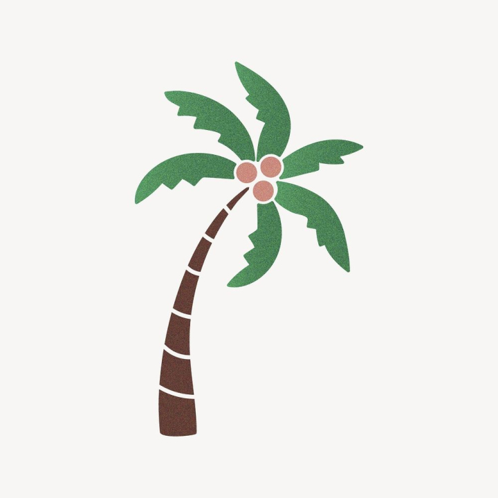 aesthetic,sticker,tree,collage,nature,green,palm tree,tropical,botanical,illustration,summer,collage element,rawpixel