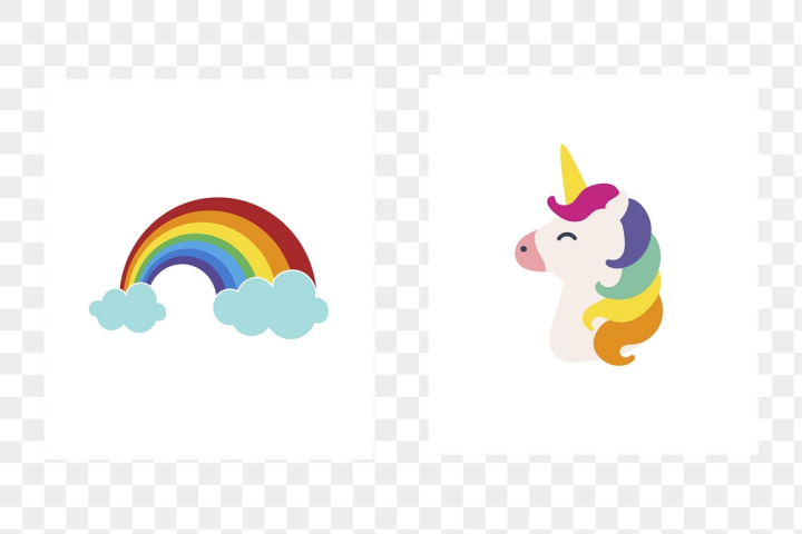 adorable,rawpixel,cloud,png,collage,png sticker,woman,rainbow,cute,unicorn,cartoon,graphic,design element