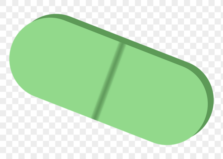 Free: Green pill png sticker, health