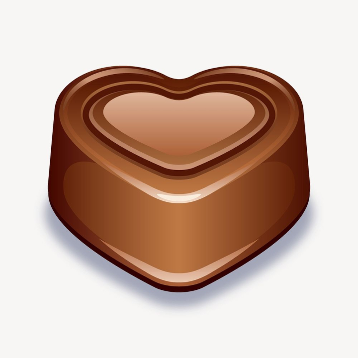 heart,public domain,celebration,shape,illustrations,valentine's day,chocolate,food,free,brown,colour,valentine,rawpixel