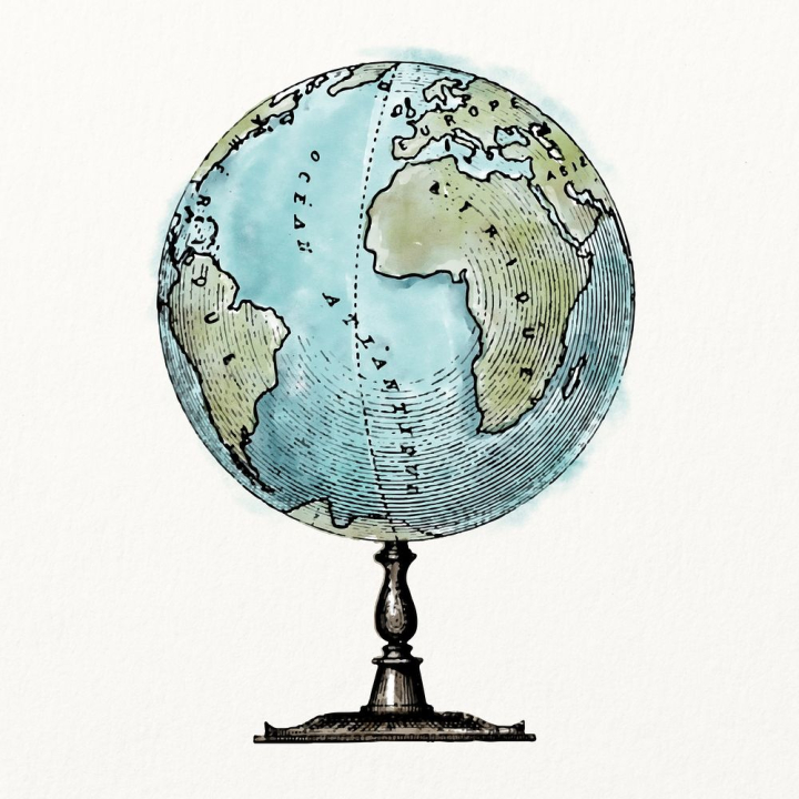 Free Vector  Watercolor world travel illustration