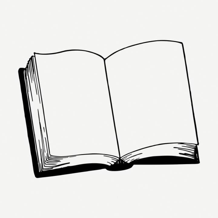 simple open book drawing - Clip Art Library