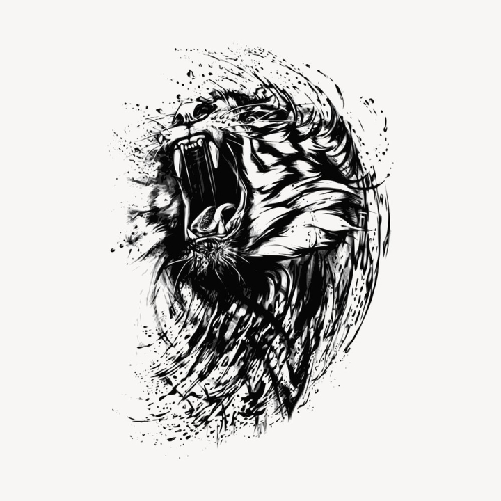 Free: Roaring tiger tattoo, animal illustration. | Free Photo - rawpixel -  