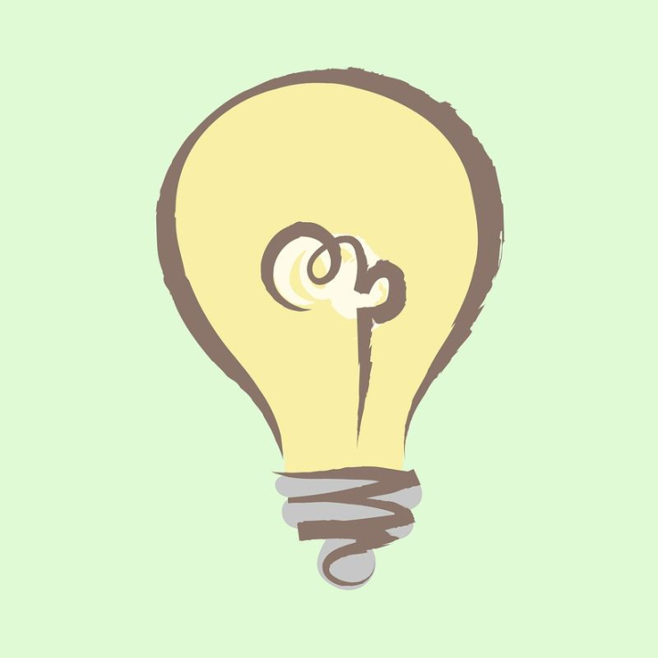 Hand-drawn light bulb illustration, free image by rawpixel.com