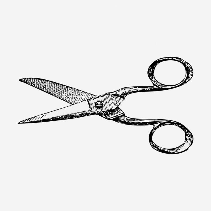 Scissors Clipart Vector Image File Outline Sketch Drawing, Wing Drawing,  Lip Drawing, Scissors Drawing PNG and Vector with Transparent Background  for Free Download
