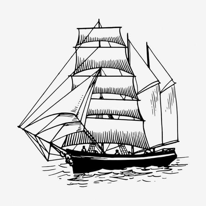vintage,public domain,illustrations,free,black and white,boat,travel,drawing,graphic,design,ship,hand drawn,rawpixel