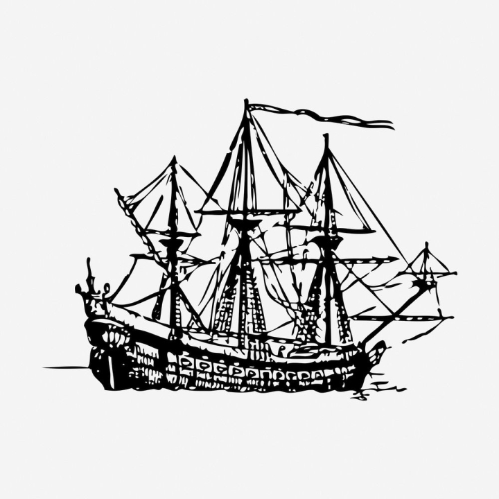 vintage,public domain,ocean,illustrations,free,black and white,boat,travel,drawing,graphic,design,ship,rawpixel