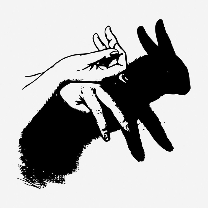 Free: Hare hand shadow puppet illustration. | Free Photo - rawpixel -  