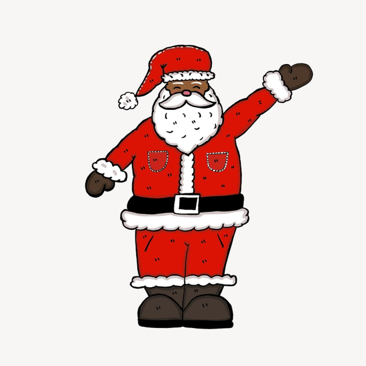 christmas,sticker,public domain,celebration,illustrations,pencil,santa claus,free,man,colour,cartoon,drawing,rawpixel
